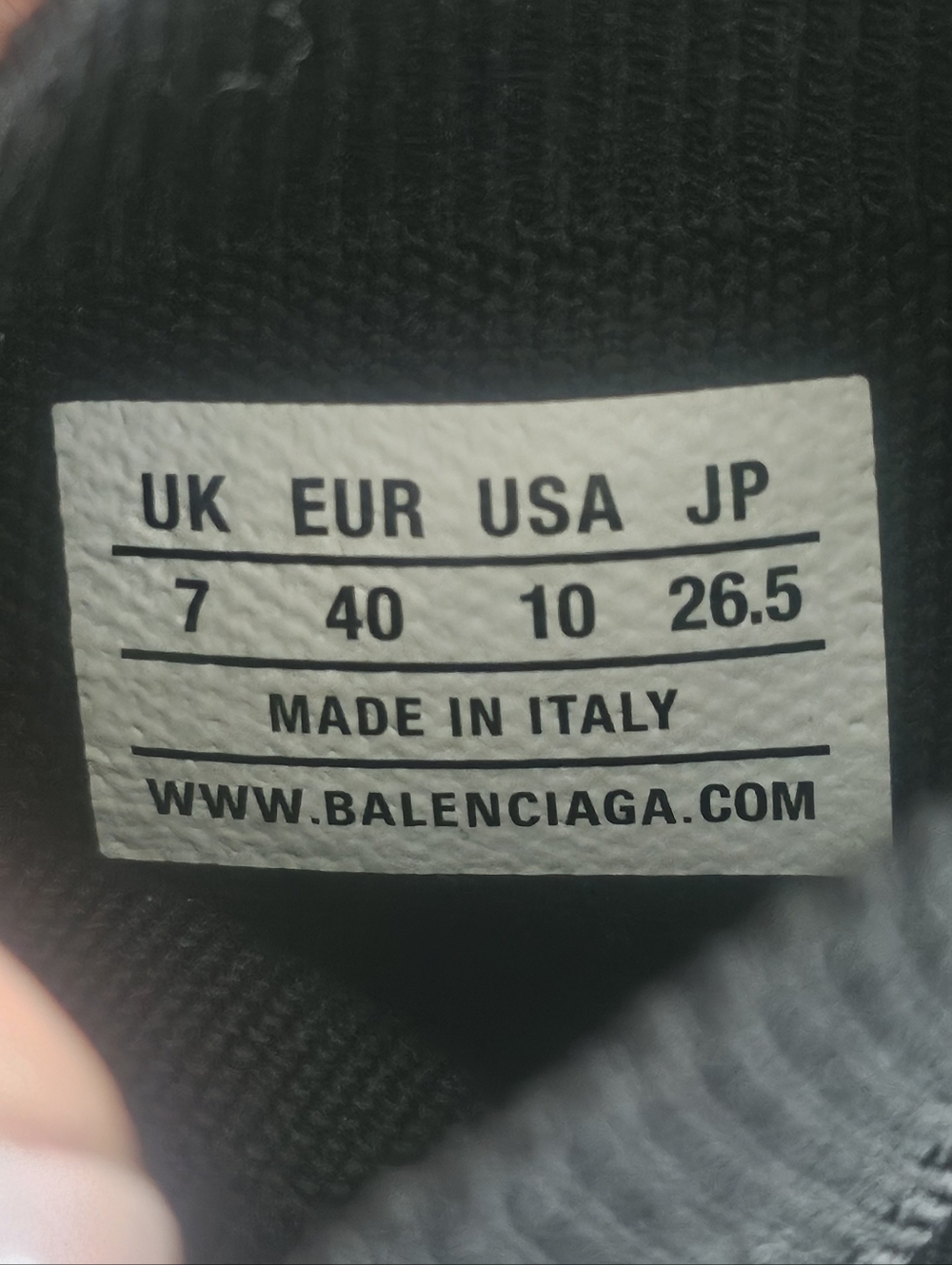 Balenciaga Black Knit Sock Sneakers with White Sole - Picture 6 of 6